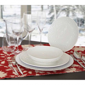 Brandani - Servizio di piatti 18 pezzi in ceramica dallo stile classico "Delizie" - Colore: Bianco - SKU: B52705 - Codice EAN: 8029722527055 