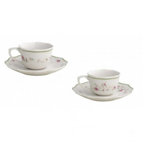 Brandani - Modello: Nonna Rosa - Set 2 pz tazze da caffe in porcellana dalle linee classiche - Colore: Bianco - SKU: B53413 - Codice EAN: 8029722534138