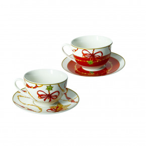 Brandani - Modello: Gioco di luci - Set 2 tazze da the in porcellana - Colore: Multicolore - SKU: B89694 - Codice EAN: 8029722896946 