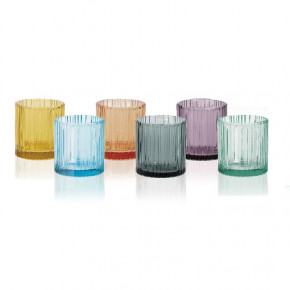 Brandani - Modello: Plissè - Set 6 pezzi bicchieri per shot liquore in vetro - Colore: Multicolore - SKU: B51078 - Codice EAN: 8029722510781 