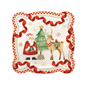 Brandani - Modello: Racconti - Vassoio quadrato in porcellana - Colore: Multicolore - SKU: B84797 - Codice EAN: 8029722847979