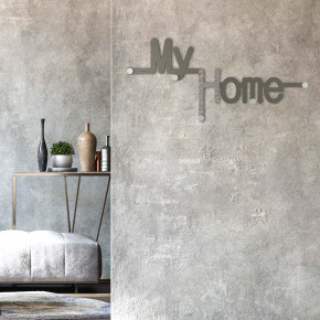 CalleaDesign - Modello: MyHome - Appendi abiti da parete in legno dal design moderno con scritta - SKU: 13-020 