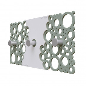 CalleaDesign - Modello: Bollicine - Appendiabiti da parete con pannello in legno e 3 pomelli dal design moderno - SKU: 61-13-1 