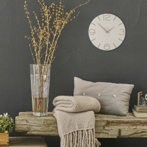 CalleaDesign - Modello: Smile - Orologio da parete in legno rotondo dal design moderno - SKU: 10-005