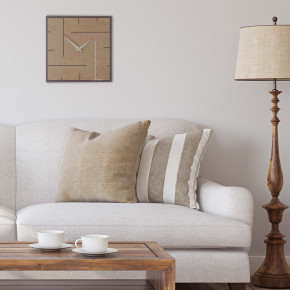 CalleaDesign - Modello: Grid - Orologio da parete quadrato in legno dal design moderno ed elegante - SKU: 10-033