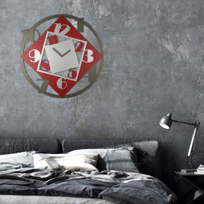 CalleaDesign - Modello: Demetra - Orologio da parete rotondo di grandi dimensioni in legno dal design moderno - SKU: 10-332