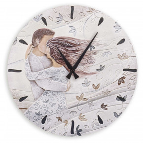 Cartapietra - Modello: Tra Le Tue Braccia - Orologio da parete moderno con bassorilievo con retro in legno massello - SKU: 44502 