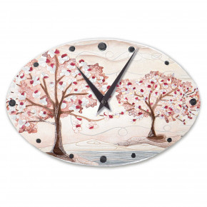 Cartapietra - Modello: Anime gemelle - Orologio da parete ovale con Bassorilievo con retro in legno massello - SKU: OS402508 