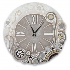 Cartapietra - Modello: Eclettica - Orologio da parete rotondo grande con bassorilievo con retro in legno massello - SKU: OT7044 