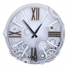 Cartapietra - Modello: Eclettica - Orologio da parete rotondo medio con bassorilievo con retro in legno massello - SKU: OT4644 