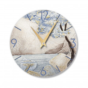 Cartapietra - Modello: Luce Nascosta - Orologio da parete rotondo piccolo con bassorilievo con retro in legno massello - SKU: OT3093