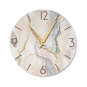 Cartapietra - Modello: Tempo che Crea - Orologio da parete rotondo piccolo con bassorilievo con retro in legno massello - SKU: OT3096 