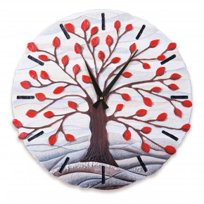 Cartapietra - Modello: Albero della Vita - Orologio grande con bassorilievo con retro in legno massello - SKU: 47001