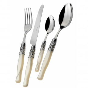 Bugatti - - Design By: Virgilio Bugatti Set di posate 24pz con ghiera cromata e manico in madreperla collezione "Selene" - SKU: SELENE-C 