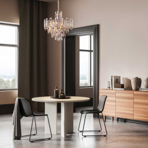 Maytoni - Modello: Flare - Lampadario grande con struttura dorata e diffusori in vetro - Colore: Oro - Attacco Lampadina: E14 - 8 Lampadine - Watt 40W - Dimmerabile: NO - Grado di Protezione: IP20 - SKU: DIA200PL-08G - Codice EAN: 4251110034195