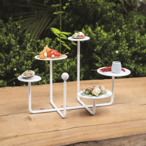 Formae - Alzatina per dolci in acciaio verniciato in stile moderno "Coral" - SKU: CORAUU 