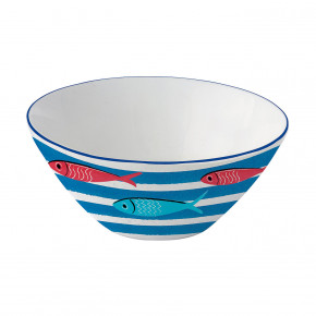 Easy Life - Modello: Sardine's party - Ciotolina in porcellana - Colore: Bianco/Blu - SKU: R2223#SARD 