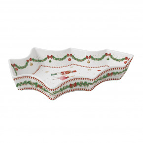 Easy Life - Modello: Magie de Noel - Piatto da portata in porcellana con decori natalizi - SKU: R1095#MNOE - Codice EAN: 8001544020259 