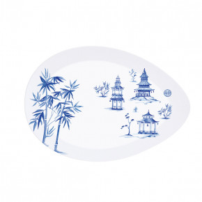 Easy Life - Modello: Pagoda - Piatto da portata in porcellana - Colore: Bianco/Blu - SKU: R1087#PAGD - Codice EAN: 8001544126500 