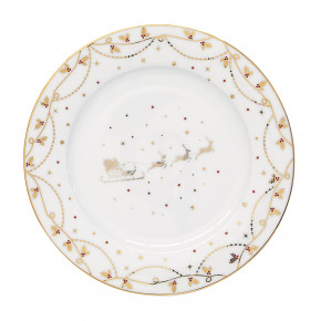 Easy Life - Modello: Christmas Lights - Set 6 Piatti dolce in porcellana a tema natalizio - Colore: Oro - SKU: R0944#CHLI - Codice EAN: 8001544133096