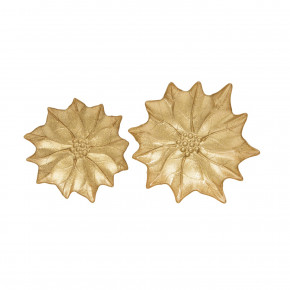 Easy Life - Modello: White Elegance - Set 2 piattini in vetro a forma di fiore - Colore: Oro - SKU: R1425#WHEL - Codice EAN: 8001544175997 