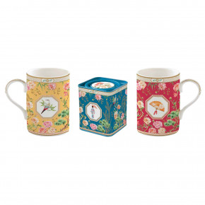 Easy Life - Modello: Jardins D'Orient - Set 2 tazze in porcellana e scatola in latta - Colore: Multicolore - SKU: R1497#JADO - Codice EAN: 8001544138978