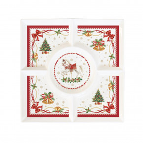 Easy Life - Modello: Christmas Tales - Set vassoi per aperitivi in porcellana con decoro natalizio - Colore: Multicolore - SKU: R2095#CTAL - Codice EAN: 8001544175041 