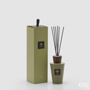 EDG - Enzo de Gasperi - Modello: Cuir - Bottiglia profumatore 300ml - Colore: Verde Oliva - SKU: 5500070AOFL - Codice EAN: 8059824526632 