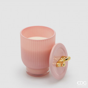 EDG - Enzo de Gasperi - Modello: Fiocco - Candela profumata con fiocco grande - Colore: Rosa - SKU: 6100273ARWA - Codice EAN: 8059824544124 