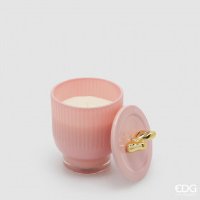 EDG - Enzo de Gasperi - Modello: Fiocco - Candela profumata con fiocco media - Colore: Rosa - SKU: 6100272ARWA - Codice EAN: 8059824544049 