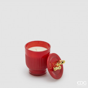 EDG - Enzo de Gasperi - Modello: Fiocco - Candela profumata con fiocco piccola - Colore: Rosso - SKU: 6100271ABEF - Codice EAN: 8059824543905 