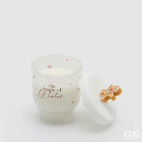 EDG - Enzo de Gasperi - Modello: Snowy - Decorazione natale per la tavola candela profumata - Colore: Bianco - SKU: 6100275ACNN - Codice EAN: 8059824544865 