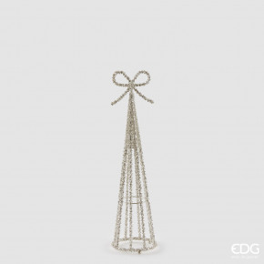 EDG - Enzo de Gasperi - Modello: Jewel - Decorazione natalizia cono a forma di alberello piccolo - Colore: Argento - SKU: 8100711A020 - Codice EAN: 8059824497451 