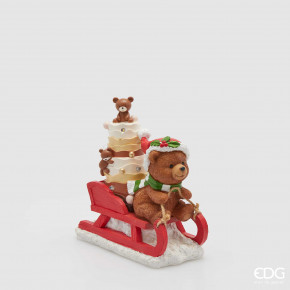 EDG - Enzo de Gasperi - Modello: Orso - Decoro per la tavola orsetto goloso con led - Colore: Marrone - SKU: 8100870A976 - Codice EAN: 8059824530431 