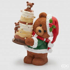 EDG - Enzo de Gasperi - Modello: Orso - Decoro per la tavola orsetto goloso - Colore: Marrone - SKU: 8100869A976 - Codice EAN: 8059824530394 