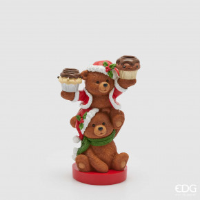 EDG - Enzo de Gasperi - Modello: Orso - Porta candela con orsetto goloso - Colore: Marrone - SKU: 4400362A976 - Codice EAN: 8059824530882 