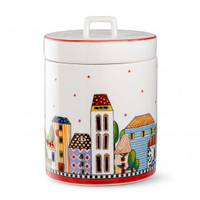 Egan - Modello: Paese Mio - Barattolo in ceramica con coperchio - Colore: Rosso - SKU: 121074 - Codice EAN: 8055267588794