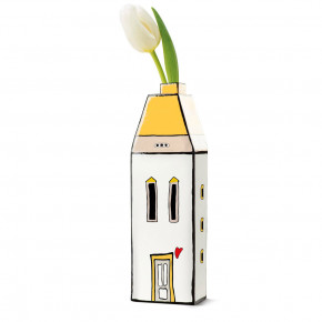 Egan - Modello: Le Casette - Bottiglia profumatore grande con tappo in cermica smaltata dal design moderno - Colore: Giallo - SKU: 192041 - Codice EAN: 8052278331616 