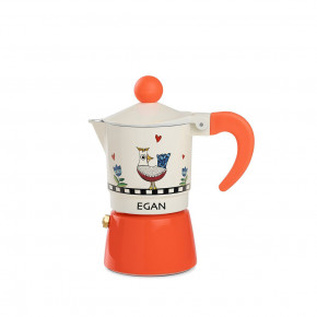 Egan - Modello: Cocoricò - Caffettiera moka in alluminio - Colore: Arancione - SKU: 228070 - Codice EAN: 8052278335522 
