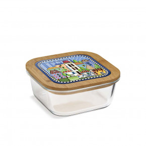 Egan - Modello: Paese Mio - Contenitore in vetro con coperchio in bamboo - Colore: Blu - SKU: 121038 - Codice EAN: 8055267586929
