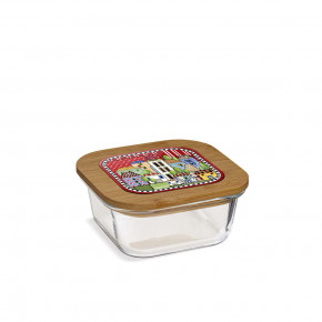 Egan - Modello: Paese Mio - Contenitore in vetro con coperchio in bamboo - Colore: Rosso - SKU: 121037 - Codice EAN: 8055267586912