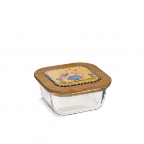 Egan - Modello: Cocoricò - Contenitore in vetro con coperchio in legno - Colore: Giallo - SKU: 228058 - Codice EAN: 8052278335409 