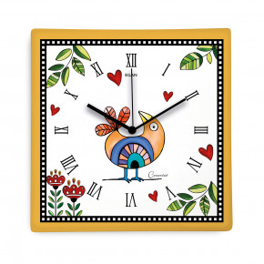 Egan - Modello: Cocoricò - Orologio da parete in ceramica dal design moderno ed elegante - Colore: Giallo - SKU: 228041 - Codice EAN: 8052278331821