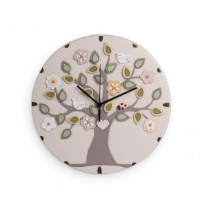 Egan - Modello: Albero della Vita - Orologio da parete rotondo in ceramica dal design moderno ed elegante - Colore: Verde - SKU: AL09T/4 - Codice EAN: 8050847759434 