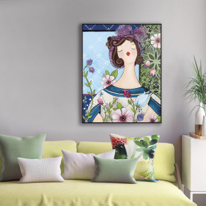 Egan - Modello: Le Pupazze - Quadro moderno in tela dipinta a mano "La Dora" 80x100 - Tema Quadro: Array - Realizzazione Quadro: Dipinti su Tela - SKU: 101006 - Codice EAN: 8059018037180