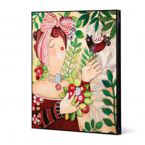 Egan - Modello: Le Pupazze - Quadro moderno in tela dipinta a mano "La Miranda" 80x100 - Tema Quadro: Array - Realizzazione Quadro: Dipinti su Tela - SKU: 101008- - Codice EAN: 8059018037203