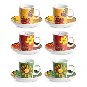 Egan - Modello: Bellamore - Set 6 tazzine di caffè in porcellana dal design moderno - Colore: Multicolore - SKU: 226037 - Codice EAN: 8059018039849 