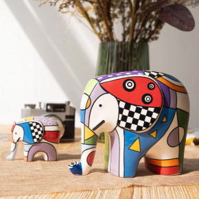 Egan - Modello: Warà - Soprammobile in ceramica smaltata Elefante - Colore: Multicolore - SKU: 112002 - Codice EAN: 8052278337908 