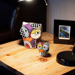 Egan - Modello: Warà - Soprammobile in ceramica smaltata Gufetto - Colore: Multicolore - SKU: 112003 - Codice EAN: 8052278337915 