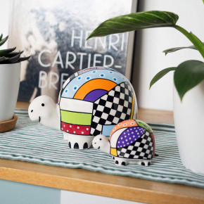 Egan - Modello: Warà - Soprammobile in ceramica smaltata Tartaruga - Colore: Multicolore - SKU: 112001 - Codice EAN: 8052278337892 